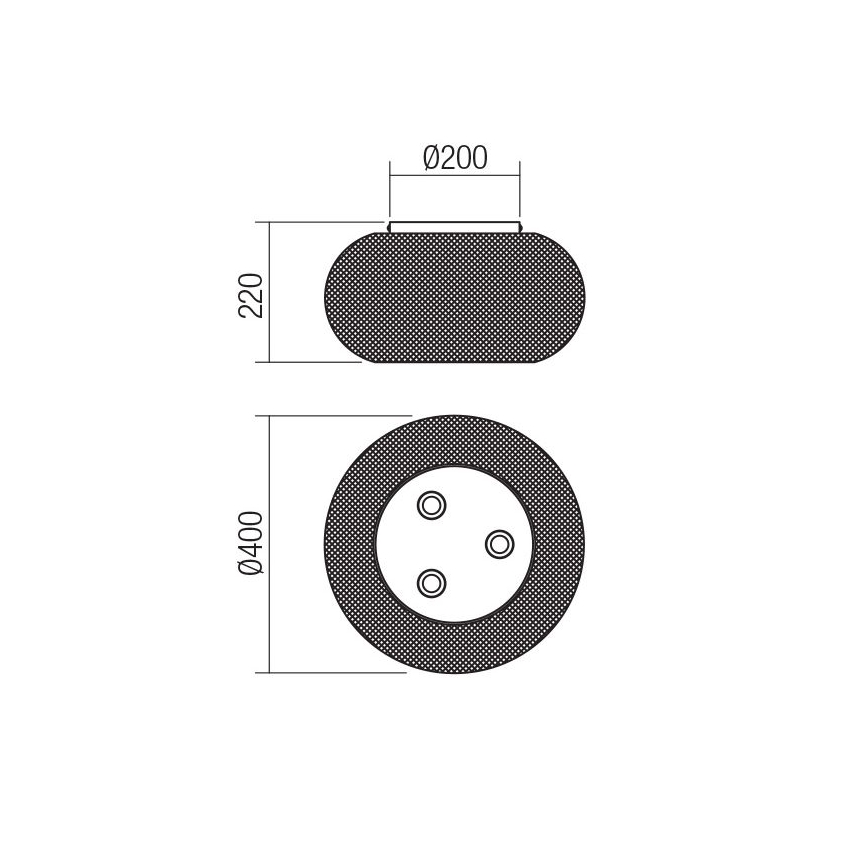 Redo 01-3139 - Φωτιστικό οροφής CROKET 3xE27/42W/230V διάμετρος 40 cm χρυσαφί
