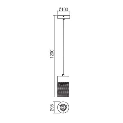 Redo 01-3141 - Κρεμαστό φωτιστικό οροφής STEM 1xE27/42W/230V