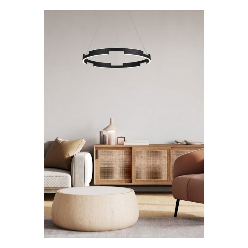 Redo 01-3173 - Led Dimmable κρεμαστό φωτιστικό οροφής CASTLE LED/36W/230V μαύρο