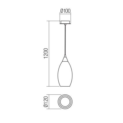 Redo 01-3189 - Πολύφωτο με συρματόσχοινο TANNER 1xE14/28W/230V διάμετρος 12 cm