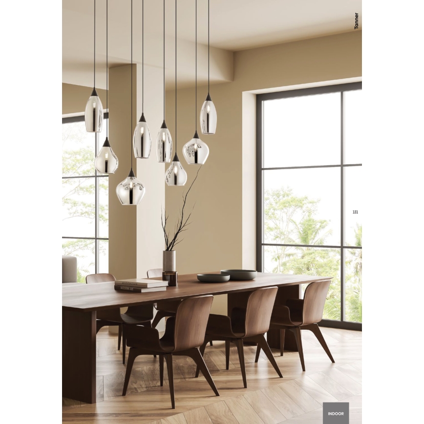 Redo 01-3194 - Κρεμαστό φωτιστικό οροφής TANNER 6xE14/28W/230V διάμετρος 47,2 cm