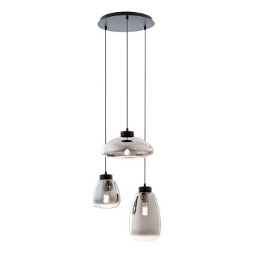 Redo 01-3197 - Κρεμαστό φωτιστικό οροφής LUKE 3xE27/42W/230V διάμετρος 46 cm μαύρο