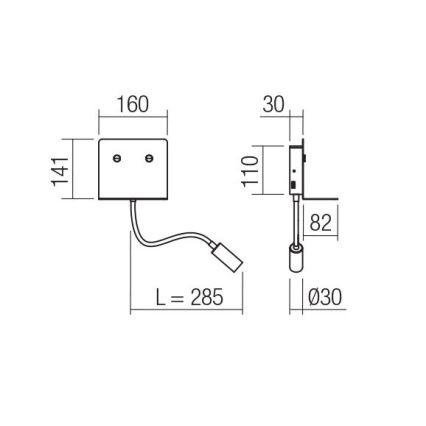 Redo 01-3210 - Φωτιστικό σποτ τοίχου LED MOKA LED/6W + LED/3W/230V USB CRI90 λευκό