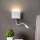 Redo 01-3210 - Φωτιστικό τοίχου LED με εύκαμπτο σποτάκι ανάγνωσης MOKA LED/6W + LED/3W/230V USB CRI90 λευκό