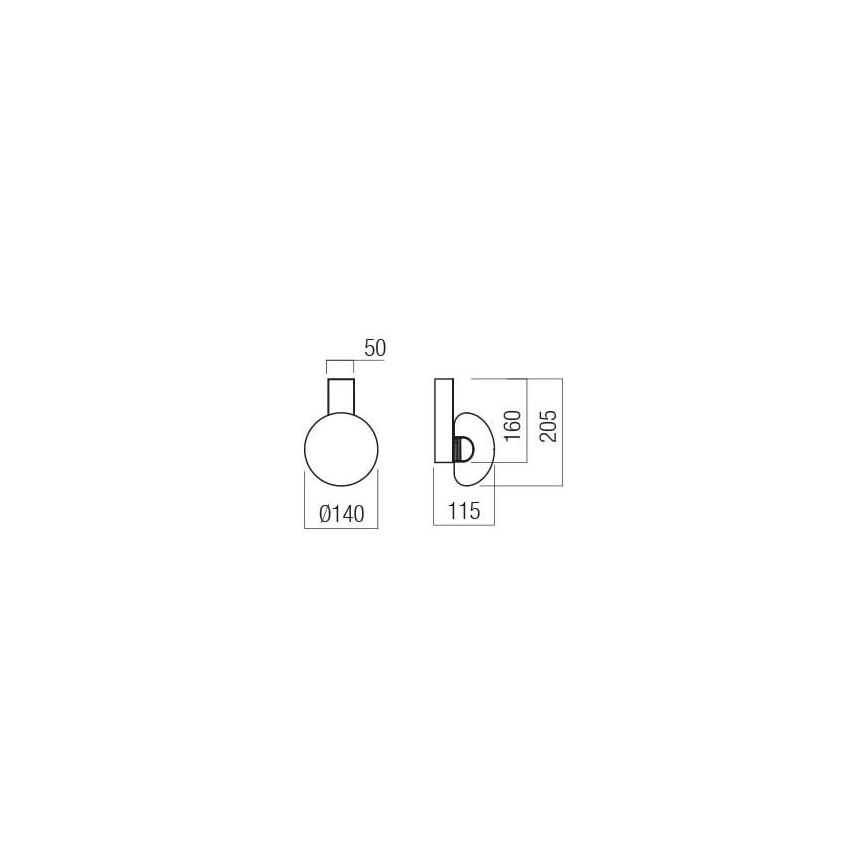 Redo 01-3239 - Φωτιστικό τοίχου LED SINCLAIR LED/6,5W/230V CRI 93 IP21 χρυσαφί