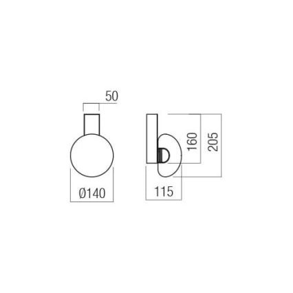 Redo 01-3240 - Φωτιστικό τοίχου LED SINCLAIR LED/6,5W/230V CRI 93 IP21 μαύρο