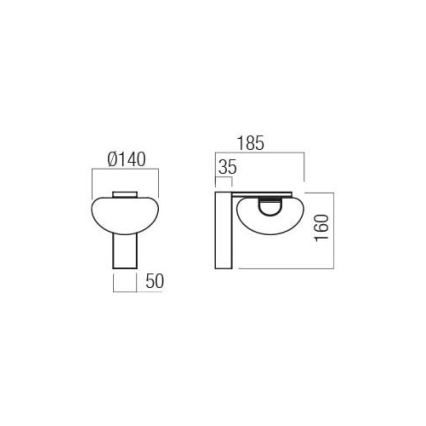 Redo 01-3241 - Φωτιστικό τοίχου LED SINCLAIR LED/6,5W/230V CRI 93 IP21 χρυσαφί