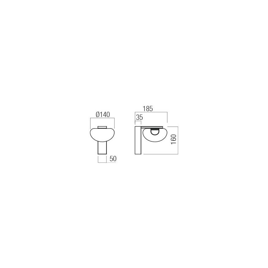 Redo 01-3241 - Φωτιστικό τοίχου LED SINCLAIR LED/6,5W/230V CRI 93 IP21 χρυσαφί