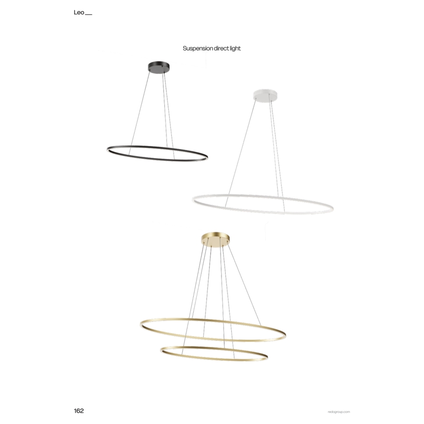 Redo 01-3299 - Ντιμαριζόμενο κρεμαστό φωτιστικό σε καλώδιο LEO LED/67W/230V 3000/4000K CRI 90 60x130 cm μαύρο