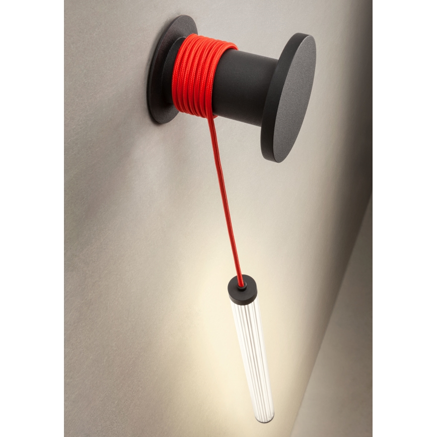 Redo 01-3302 - Ρυθμιζόμενο επιτοίχιο φωτιστικό LED SWING, 9W/230V, 3000/4000K, CRI 90, μαύρο