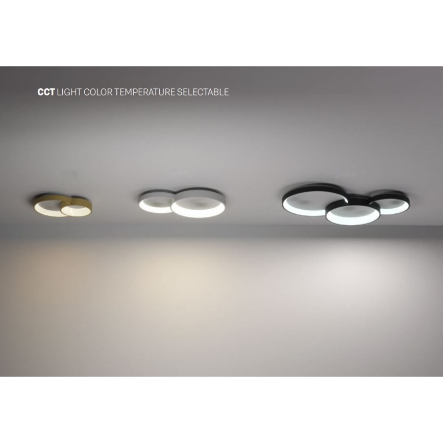 Redo 01-3375 - LED Dimmable φωτιστικό οροφής COMBI LED/72W/230V 3000/4000/6000K CRI98 μαύρο