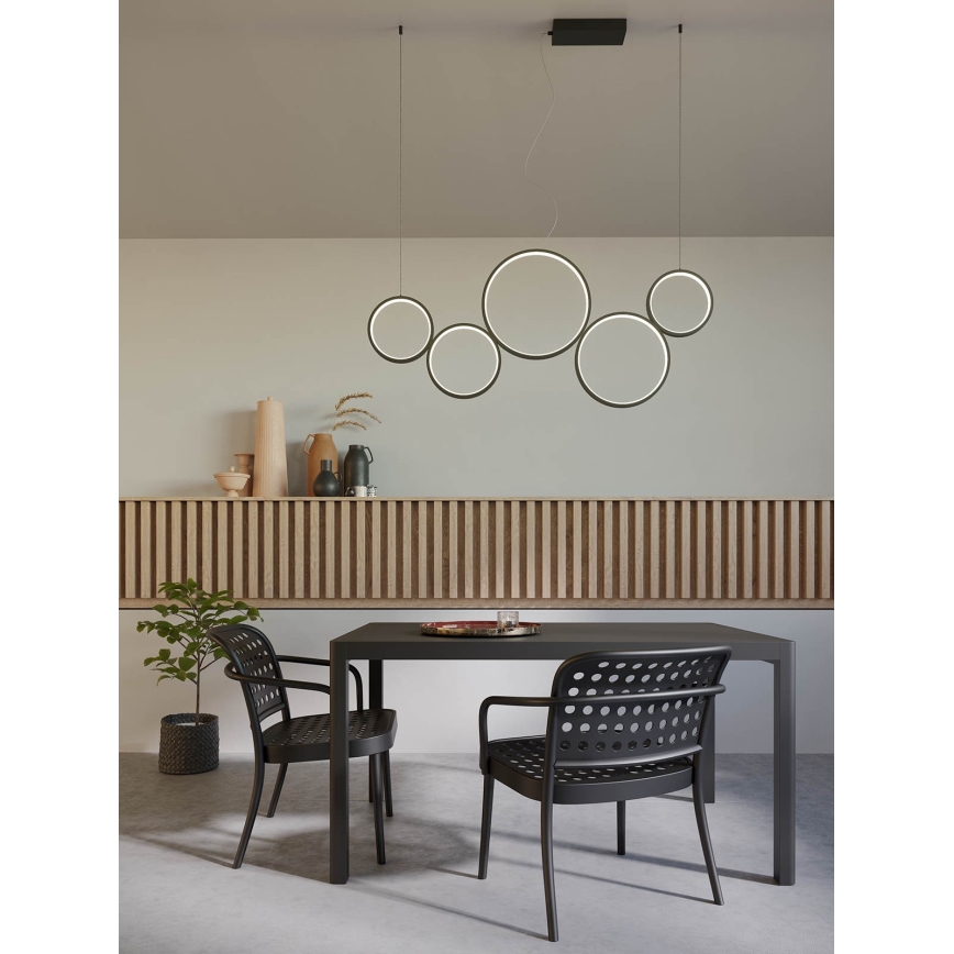 Redo 01-3384 - Led Dimmable κρεμαστό φωτιστικό οροφής ATHENA LED/40W/230V 3000/4000/6000K CRI98 μαύρο