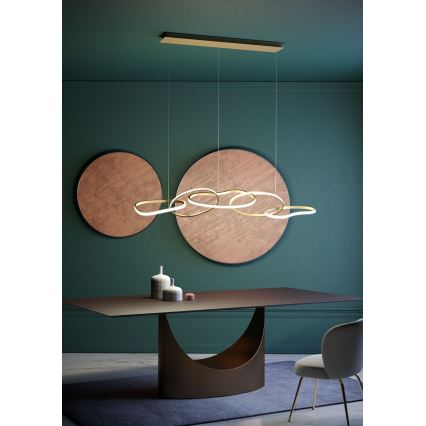 Redo 01-3392 - Ρυθμιζόμενο κρεμαστό φωτιστικό LED με καλώδιο BIAS LED/120W/230V 3000/4500/6500K CRI 90 χρυσό