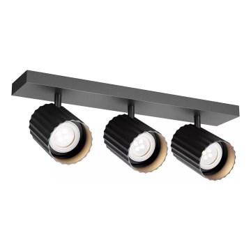 Redo 01-3406 - Φωτιστικό σποτ DELPHI 3xGU10/7W/230V μαύρο