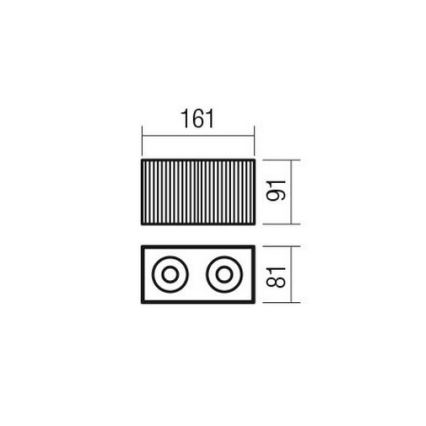 Redo 01-3410 - Σποτ φωτιστικό DELPHI 2xGU10/7W/230V 16,1x8,1 cm λευκό