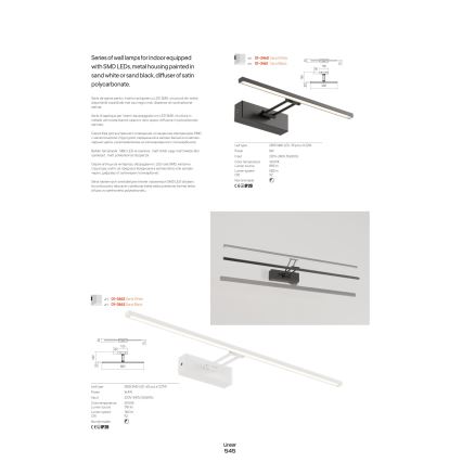 Redo 01-3460 - Φωτιστικό πίνακα LED LINEAR LED/8W/230V 35 cm CRI 92 λευκό