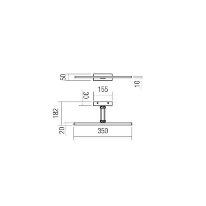 Redo 01-3460 - Φωτιστικό πίνακα LED LINEAR LED/8W/230V 35 cm CRI 92 λευκό