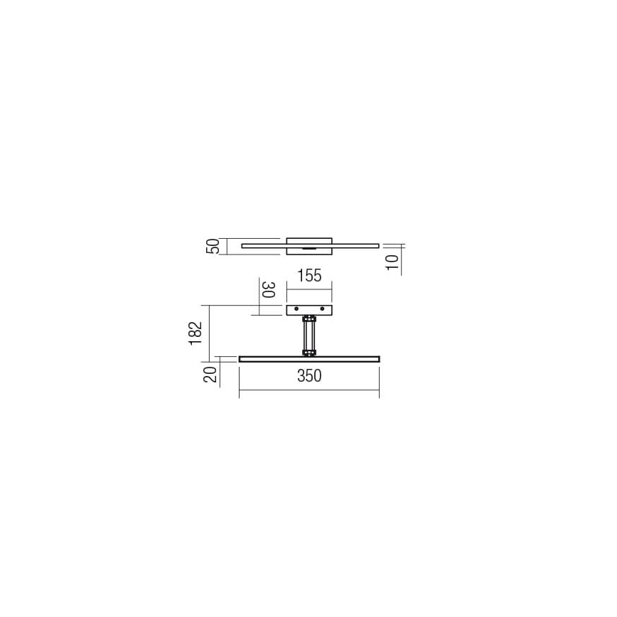 Redo 01-3460 - Φωτιστικό πίνακα LED LINEAR LED/8W/230V 35 cm CRI 92 λευκό