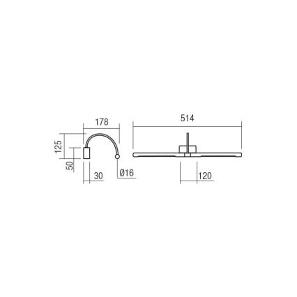 Redo 01-3466 - Φωτιστικό πίνακα LED KENDO LED/11W/230V 51,4 cm CRI 92 λευκό