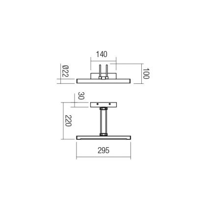 Redo 01-3468 - Φωτιστικό πίνακα LED IKON LED/7,3W/230V 29,5 cm CRI 92 λευκό