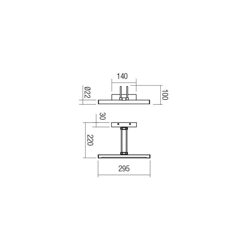 Redo 01-3472 - Φωτιστικό πίνακα LED IKON LED/7,3W/230V 29,5 cm CRI 92 ορείχαλκος