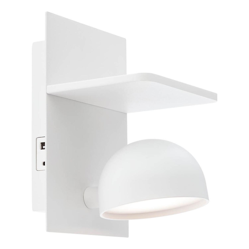 Redo 01-3491 - Φωτιστικό σποτ τοίχου LED SEIBI LED/7W/230V USB CRI 90 λευκό