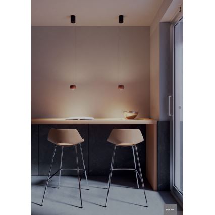 Redo 01-3547 -  Κρεμαστό φωτιστικό οροφής LED AVES LED/12W/230V διάμετρος 9,6 cm CRI 90 χρυσό