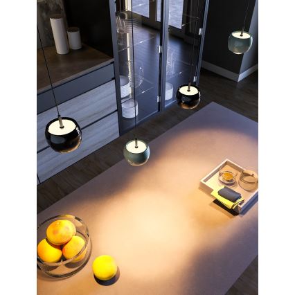 Redo 01-3551 -  Κρεμαστό φωτιστικό οροφής LED AVES LED/12W/230V διάμετρος 9,6 cm CRI 90 ανθρακί