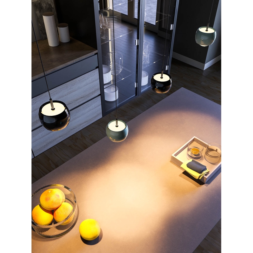 Redo 01-3551 -  Κρεμαστό φωτιστικό οροφής LED AVES LED/12W/230V διάμετρος 9,6 cm CRI 90 ανθρακί