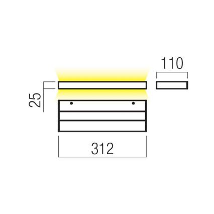 Redo 01-3552 - Φωτιστικό τοίχου LED SEED LED/15W/230V λευκό