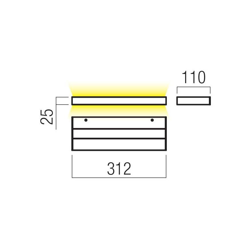 Redo 01-3552 - Φωτιστικό τοίχου LED SEED LED/15W/230V λευκό
