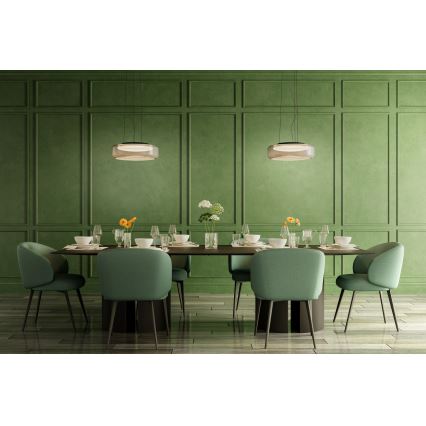 Redo 01-3592 -  Κρεμαστό φωτιστικό οροφής LED SOLERA LED/36W/230V διάμετρος 45 cm CRI 93 3000/4000K γκρι