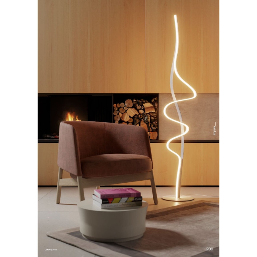 Redo 01-3625 - Επιδαπέδιο LED φωτιστικό IMPULS, ρυθμιζόμενο, 36W/230V, χρυσό