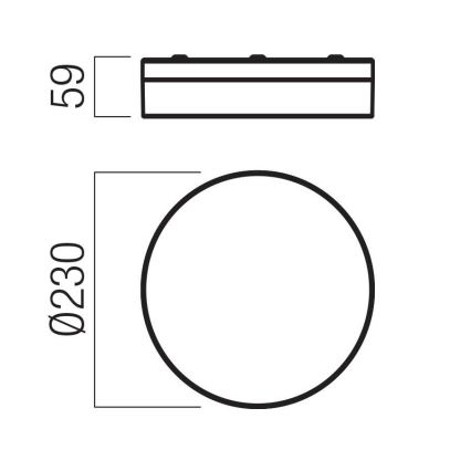 Redo 01-3727 - LED Οροφωτιστικό μπάνιου FRISBI LED/12W/230V διάμ. 23 εκ. CRI 90 3000/4000K IP44 γυαλιστερό χρώμιο