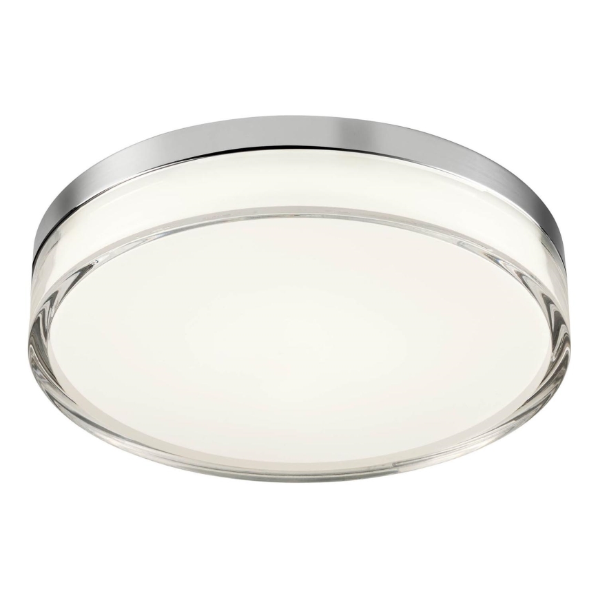Redo 01-3728 - Φωτιστικό οροφής μπάνιου LED FRISBI LED/18W/230V διάμετρος 28 cm CRI 90 3000/4000K IP44 γυαλιστερό χρώμιο