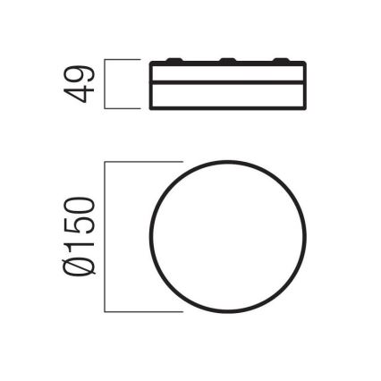 Redo 01-3729 - LED Οροφωτιστικό μπάνιου FRISBI LED/8W/230V διάμ. 15 εκ. CRI 90 IP44 λευκό