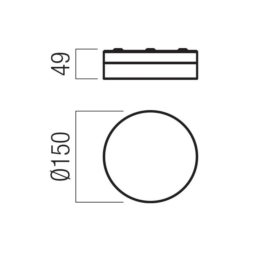 Redo 01-3729 - LED Οροφωτιστικό μπάνιου FRISBI LED/8W/230V διάμ. 15 εκ. CRI 90 IP44 λευκό