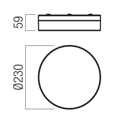 Redo 01-3731 - LED Οροφωτιστικό Μπάνιου FRISBI LED/12W/230V διάμ. 23 εκ. CRI 90 3000/4000K IP44 λευκό