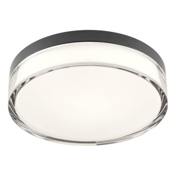 Redo 01-3735 - LED οροφιαίο φωτιστικό μπάνιου FRISBI LED/12W/230V διάμ. 23 εκ. CRI 90 3000/4000K IP44 μαύρο