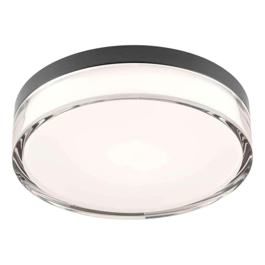 Redo 01-3735 - LED οροφιαίο φωτιστικό μπάνιου FRISBI LED/12W/230V διάμ. 23 εκ. CRI 90 3000/4000K IP44 μαύρο