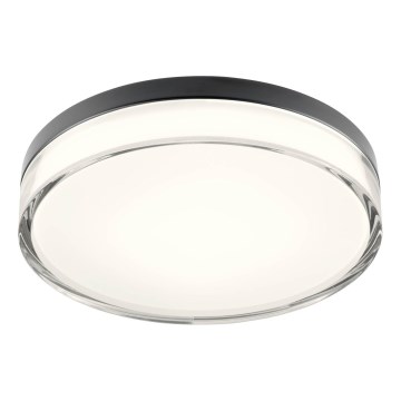 Redo 01-3736 - LED Οροφιαίο φωτιστικό μπάνιου FRISBI LED/18W/230V διάμ. 28 εκ. CRI 90 3000/4000K IP44 μαύρο
