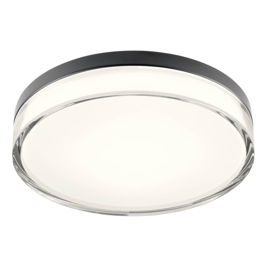 Redo 01-3736 - Φωτιστικό οροφής μπάνιου LED FRISBI LED/18W/230V διάμετρος 28 cm CRI 90 3000/4000K IP44 μαύρο
