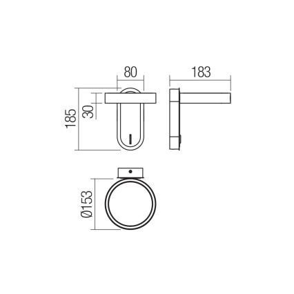 Redo 01-3763 - Φωτιστικό τοίχου LED KEEN LED/6W/230V CRI 90 3000K λευκό