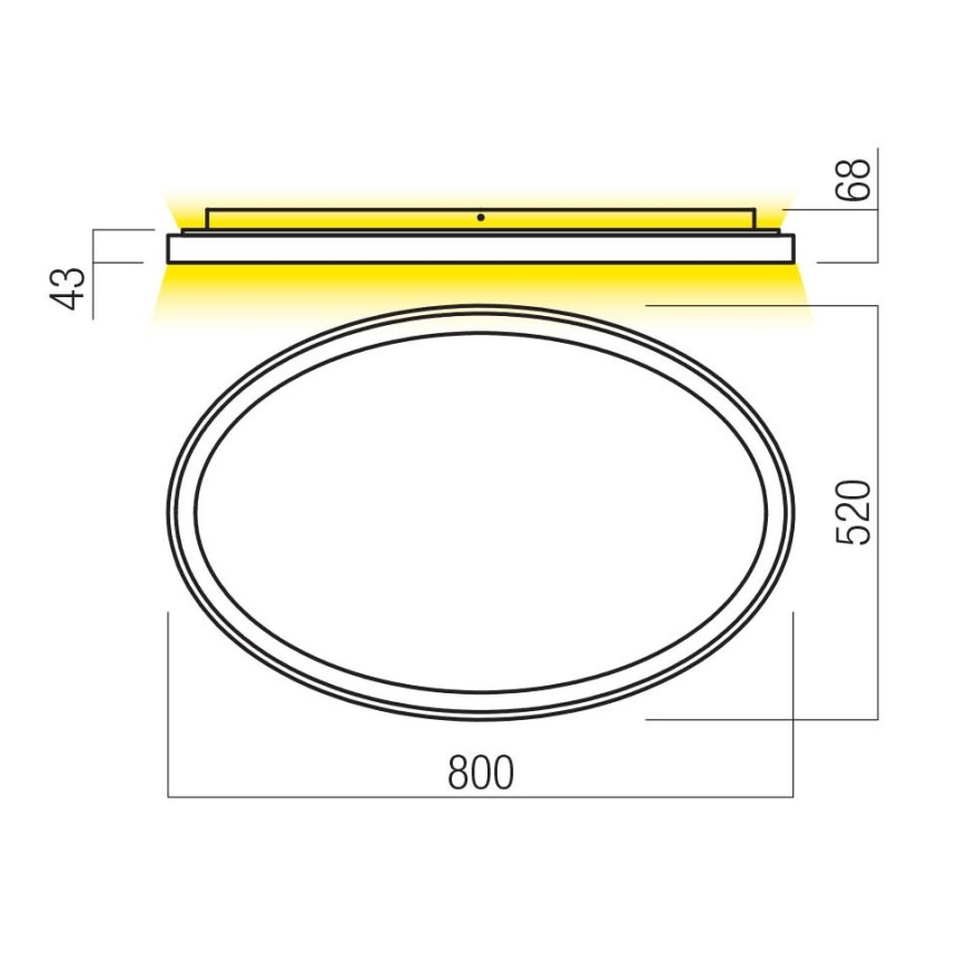 Redo 01-3811 - Ρυθμιζόμενο LED φωτιστικό οροφής NOBU, LED/80W/230V, 3000/4000K, CRI 90, μαύρο