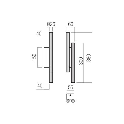 Redo 01-3851 - LED φωτιστικό τοίχου NIKOS 4xLED/4W/230V CRI 90 χρυσό
