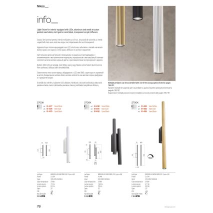 Redo 01-3856 - Κρεμαστό φωτιστικό LED με αναρτητικό καλώδιο NIKOS LED/8W/230V 3000K CRI 90 Ø 6 cm λευκό