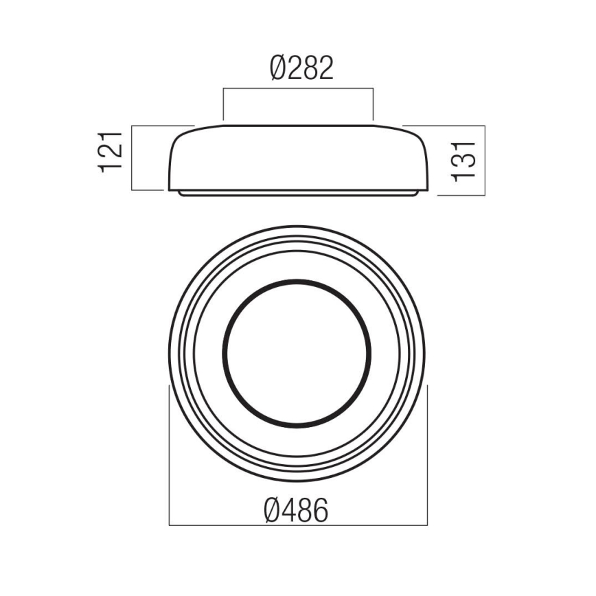 Redo 01-3940 - Φωτιστικό οροφής LED DIP LED/30W/230V 2700/3000/4000/5000/6500K CRI 90 Ø 48,6 cm λευκό