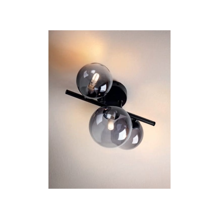 Redo 01-3988 - Πλαφονιέρα οροφής ASTRA 3xG9/8W/230V μαύρο