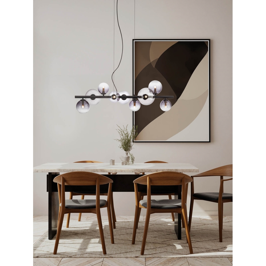 Redo 01-3989 - Κρεμαστό φωτιστικό οροφής ASTRA 9xG9/8W/230V μαύρο