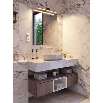 Redo 01-4036 - Φωτισμός καθρέφτη μπάνιου LED ROW LED/18W/230V 90 cm IP44 μαύρο